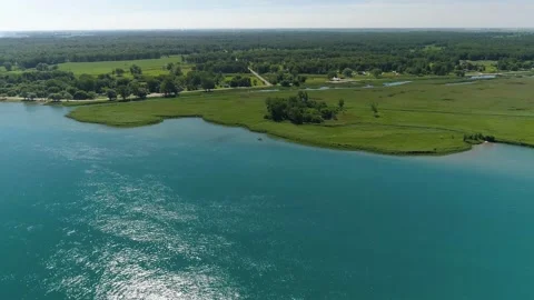 A sign on the side of a river Stock Footage 156343014