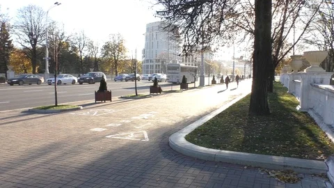 A sign on the side of a road Video stock 130139173