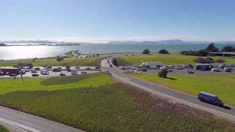 A sign on the side of a road Stock Footage 156342066