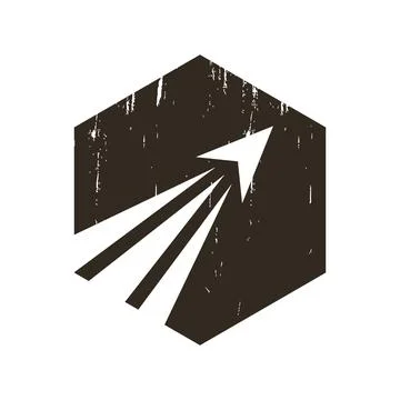 Sign of spaceship taking off Stock Illustration