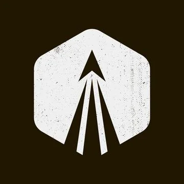 Sign of spaceship taking off 스톡 일러스트