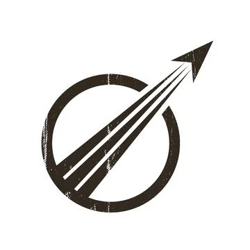 Sign of spaceship taking off Stock Illustration