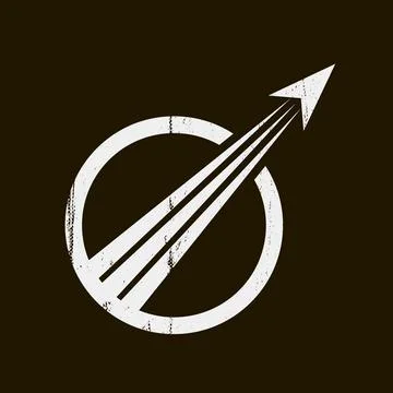 Sign of spaceship taking off Stock Illustration