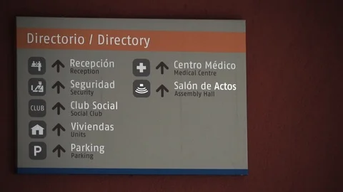 Sign spain directions Stock Footage 89699980