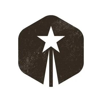 Sign of star taking off Stock Illustration