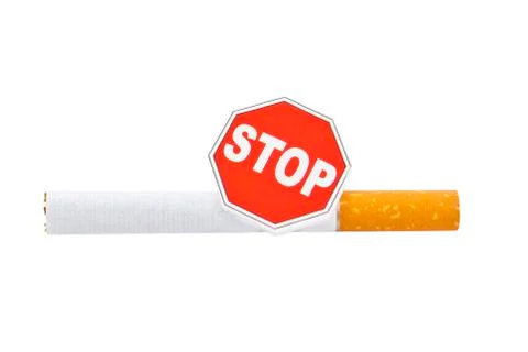 Sign "stop" on the cigarette. Stock Illustration