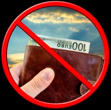 Sign Stop corruption, do not give bribes isolated Stock Photos