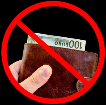 Sign Stop corruption, do not give bribes isolated on black Stock Photos