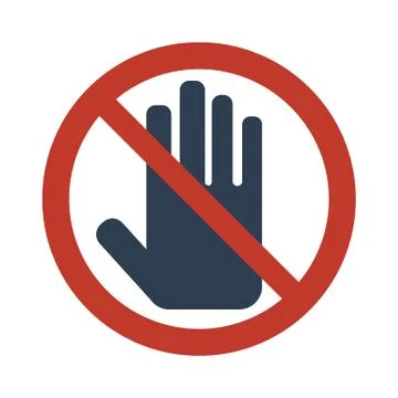 The sign of the stop icon on white background. Stock Illustration