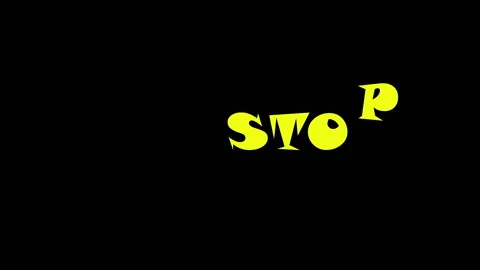 Sign STOP, text animation Stock Footage 141281887