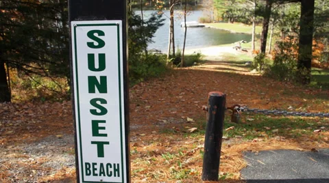 Sign for Sunset Beach (1 of 4) Stock Footage 33908670