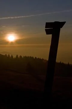 Sign in the Sunset Stock Photos