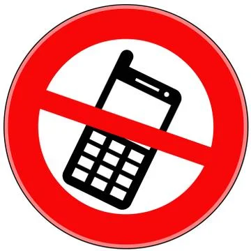 Sign the talk on the phone is prohibited Stock Illustration