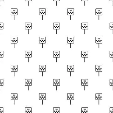 Sign taxi pattern, simple style Stock Illustration