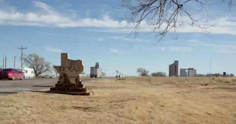 Sign on Texas Border Stock Footage 168937537