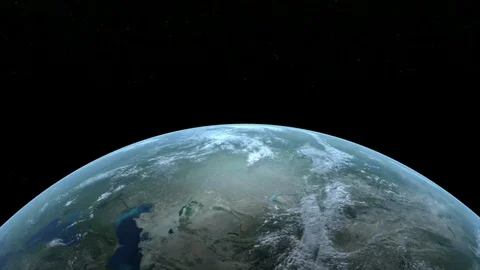 Sign with Text 'Sorry we are QUARANTINED' against the background of the Earth Stock Footage 127629373
