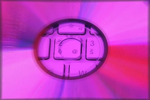 At-sign through a CD Hole Stock Photos