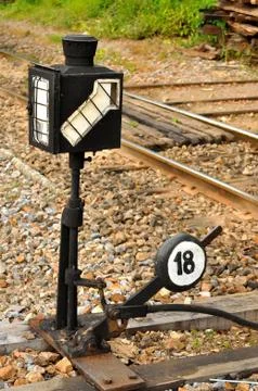 Sign for train Stock Photos