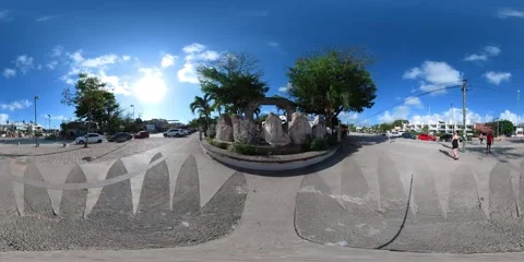 Sign of Tulum, Mexico, 360, VR Stock Footage 258069738