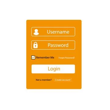 Sign in UI and UX for web log in vector design template Stock Illustration