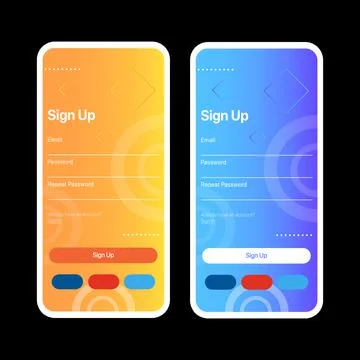 Sign Up UI Stock Illustration