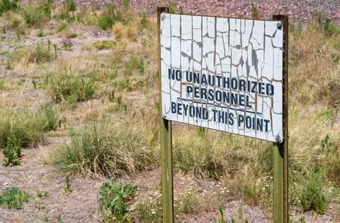 Sign at The Very Large Array Radio Astronomy Observatory 写真素材