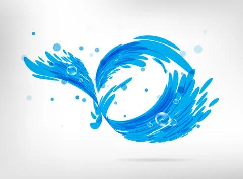 Sign water splash Stock Illustration