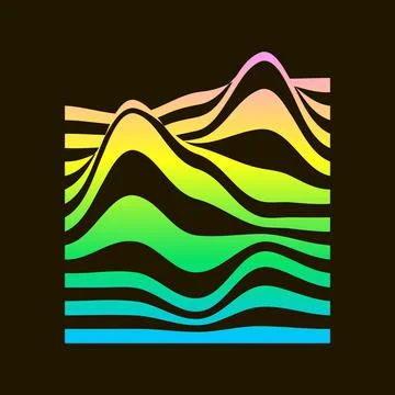 Sign of wavy lines difusion Stock Illustration