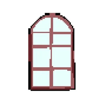 Sign window frame pixel art vector illustration Stock Illustration
