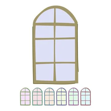 Sign window frame vector cartoon graphic Stock Illustration