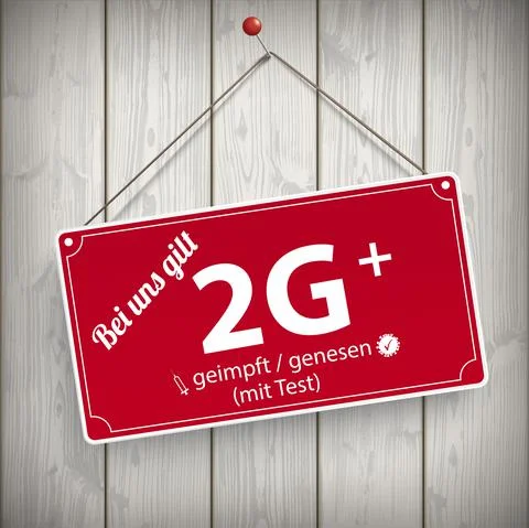 Sign Wooden Background 2G Plus Stock Illustration