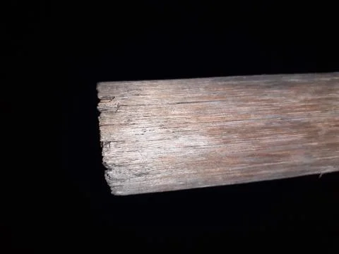 A sign on a wooden post Foto stock
