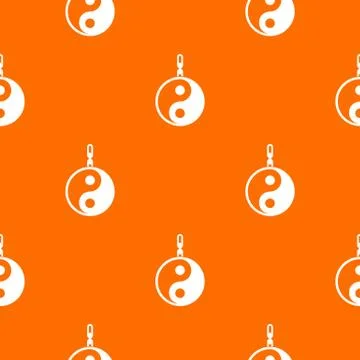 Sign yin yang pattern seamless Illustrazione stock