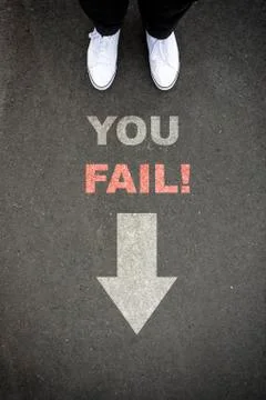 Sign YOU FAIL Stock Illustration