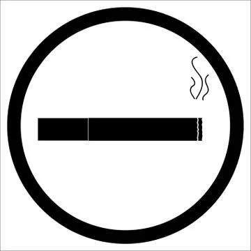 Sign zone smoke Stock Illustration