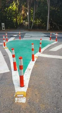 Signage on a pedestrian path Stock Photos