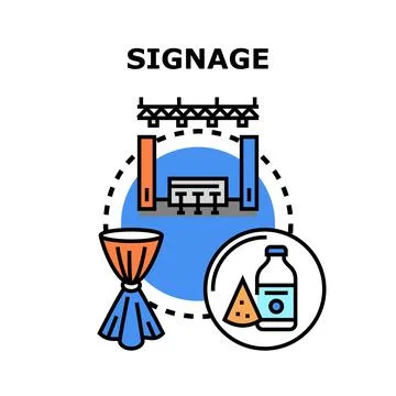 Signage vector concept designing for modern navigation Illustrazione stock