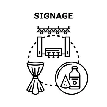Signage vector concept designing for modern navigation Stock Illustration