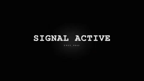 Signal Active Text Overlay - Digital Glitch Effect with Binary Code Stock Footage 331568184
