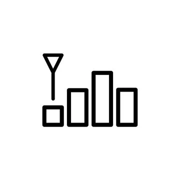 Signal bar icon template Stock Illustration