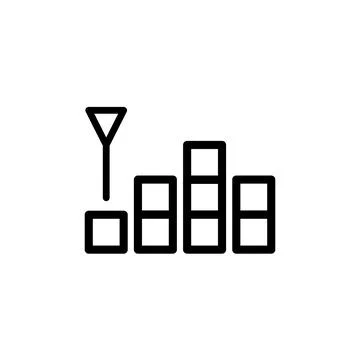 Signal bar icon template Stock Illustration