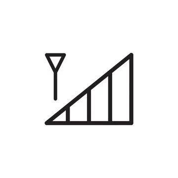 Signal bar icon template Stock Illustration