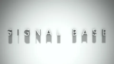 Signal base 3D title animation with shadows on a white background Stock Footage 297514466