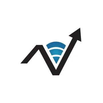 Signal boost logo design vector graphic concept illustration Stock Illustration