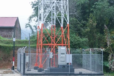 Signal capture tower Stock Photos