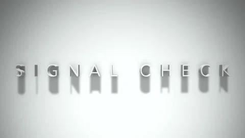 Signal check 3D title animation white text on a white background Stock Footage 299823317