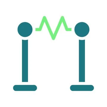 Signal Connection Between Two Points Minimalist Stock Illustration