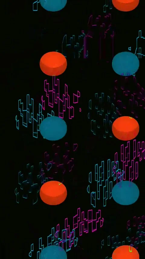 Signal Error 4K Vertical Loop — Bad TV Overlay VJ Background Stock Footage 329679666