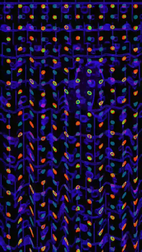 Signal Error 4K Vertical Loop — Bad TV Overlay VJ Background Stock Footage 329800884