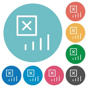 Signal error flat round icons 库存插图